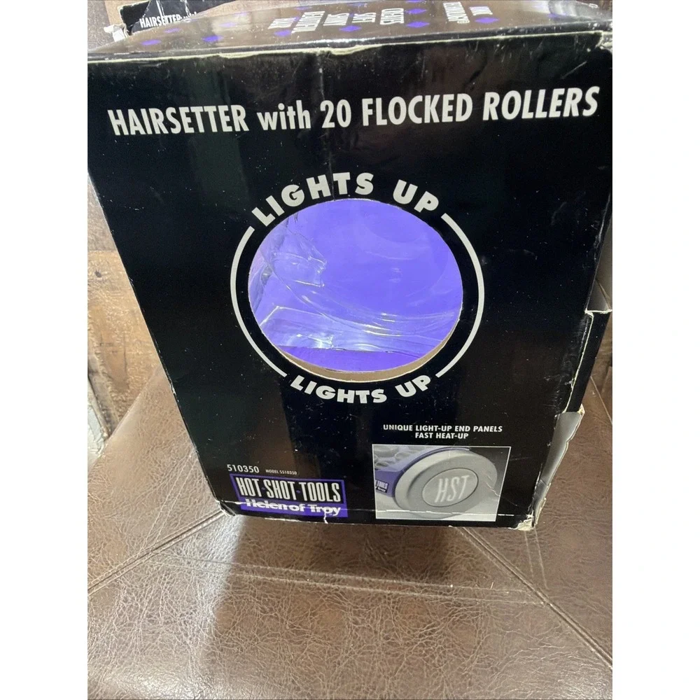 Hot Shot Tools Helen of Troy Ionic Flocked Hair Rollers Set 19 Rollers 23 Clips